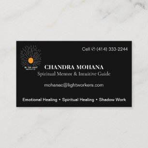 Spiritual Mentor Guide Basic Info Business Card