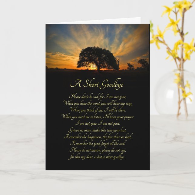 Spiritual Metaphysical Sympathy Card (Yellow Flower)