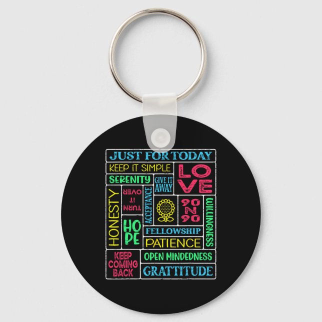 Spiritual Narcotics Anonymous Garden  Key Ring (Front)