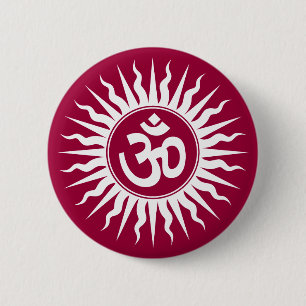 Spiritual Om 6 Cm Round Badge