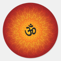 Spiritual Om On Mandala
