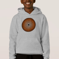 Spiritual Orange Black Mandala Geometric Oriental