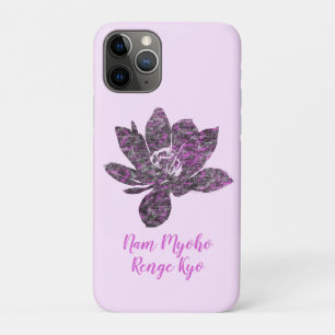 Spiritual Partly Purple Lotus Flower Nam Myoho iPhone 11 Pro Case