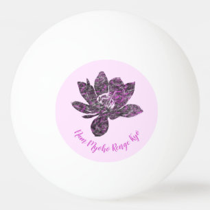 Spiritual Partly Purple Lotus Flower Nam Myoho Ping Pong Ball