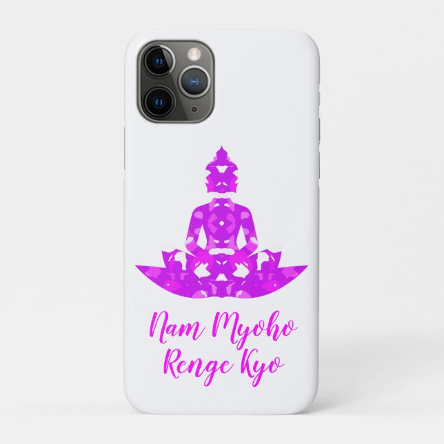 Spiritual Pink & White Symmetry Lotus Yoga Case-Mate iPhone Case (Back)