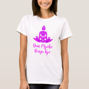 Spiritual Pink & White Symmetry Lotus Yoga T-Shirt