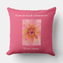 Spiritual present personalised cushion