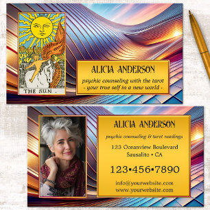 Spiritual Psychic Visionary Tarot Photo Business Card