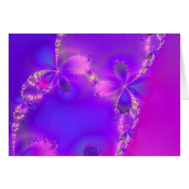 Spiritual Purple fractals Card (Front Horizontal)