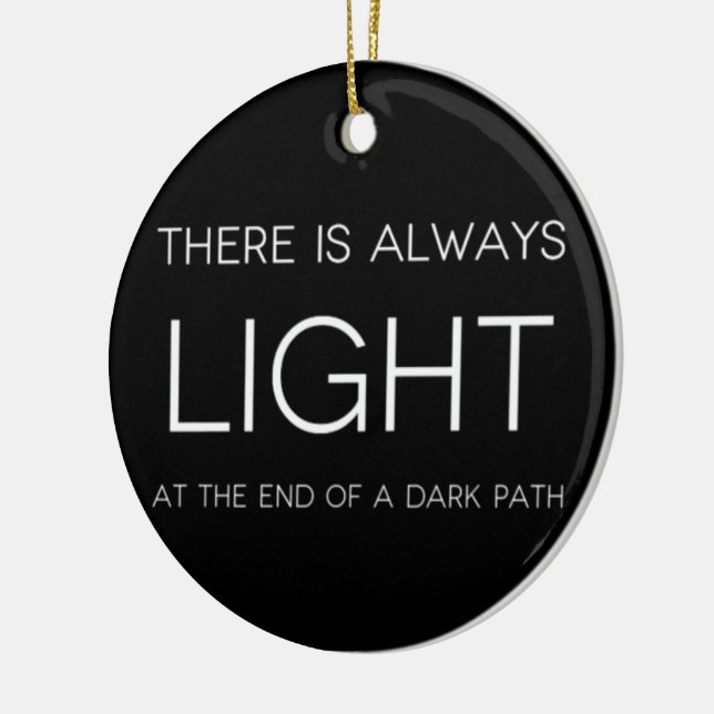 Spiritual Quote Ceramic Ornament (Left)