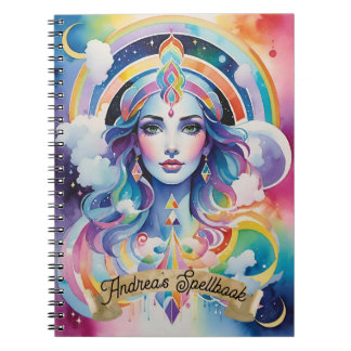 Spiritual Rainbow Astral Gateway Spellbook Notebook
