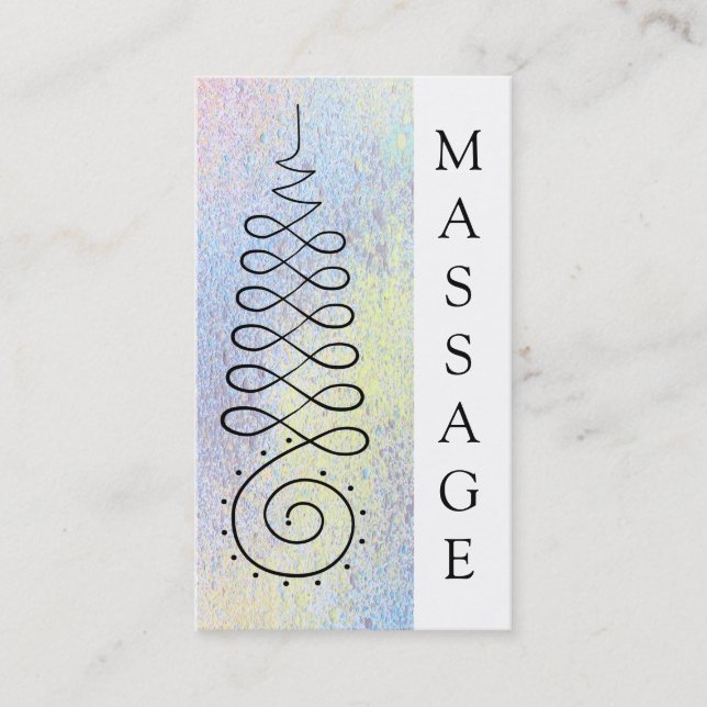 *~* Spiritual Sacred Geometry Massage Therapy Business Card (Front)