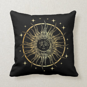 Spiritual Stars Astrology Art Ancient Sun Moon Cushion