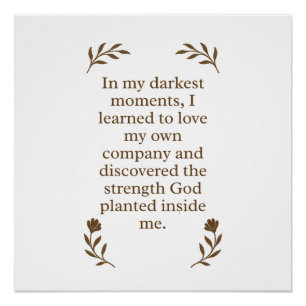 Spiritual Strength Christian Motivational Poster