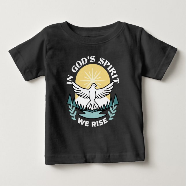 Spiritual Strength in God – Uplifting Christian Baby T-Shirt (Front)