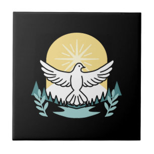 Spiritual Strength in God – Uplifting Christian Ceramic Tile