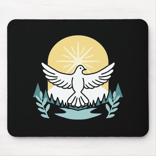 Spiritual Strength in God – Uplifting Christian Mouse Pad (Front)