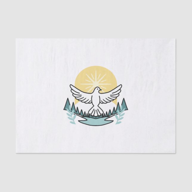 Spiritual Strength in God – Uplifting Christian Tissue Paper (Front)