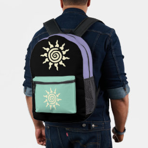 Spiritual Sun Symbol - Spiral of Energy 9 Classic Printed Backpack