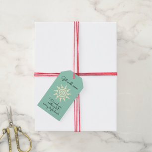 Spiritual Sun Symbol - Spiral of Energy 9 Gift Tags