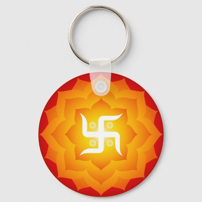 Spiritual Swastika Key Ring (Front)