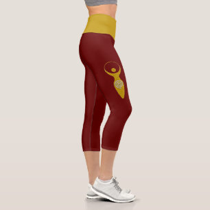 Spiritual Symbol - Goddess Of Earth Gaya 1 Capri Leggings