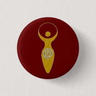 Spiritual Symbol - Goddess Of Earth Gaya 1 Neck Ti 3 Cm Round Badge