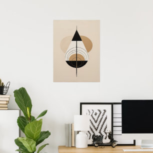 Spiritual Symbolic Geometry Art in Minimal Style Poster