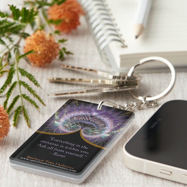 Spiritual Tree of Life Holistic Energy Key Ring (Front Right)