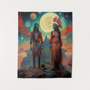 Spiritual Tribal Design Tapestry
