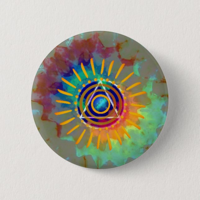 Spiritual Tyedye 6 Cm Round Badge (Front)