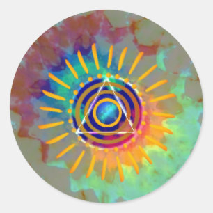 Spiritual Tyedye Classic Round Sticker
