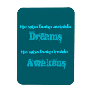 Spiritual Typography Quote on Awakening Magnet