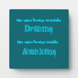 Spiritual Typography Quote on Awakening Plaque