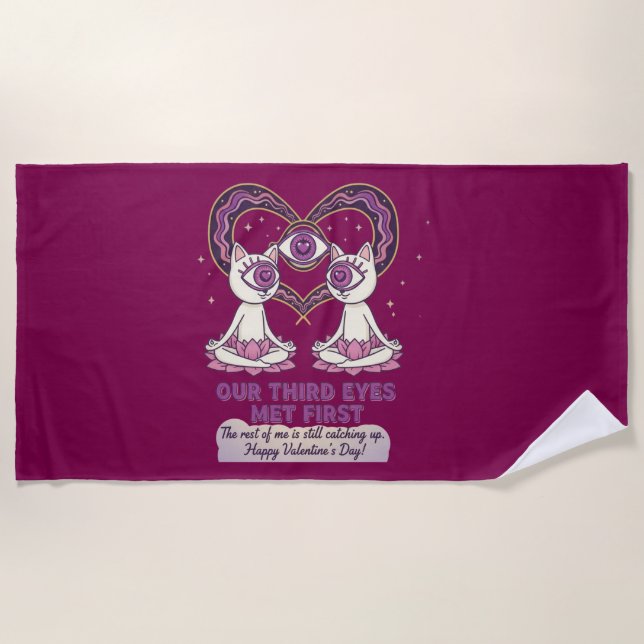 spiritual valentine's day beach towel (Front)