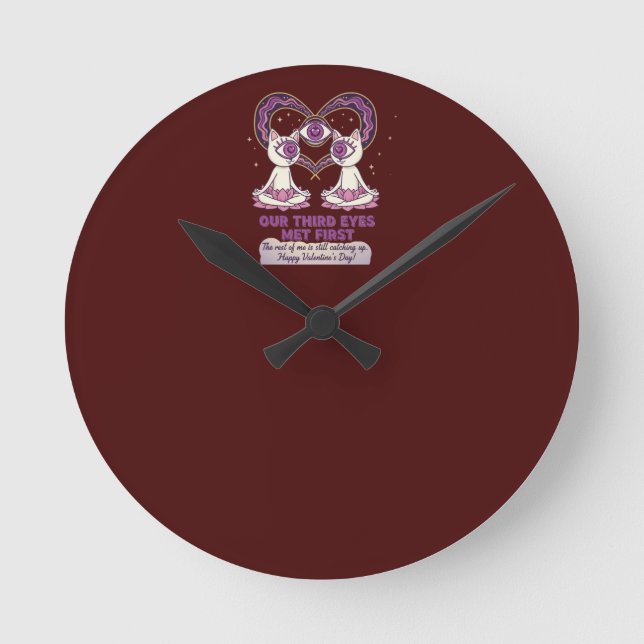 spiritual valentine's day round clock (Front)