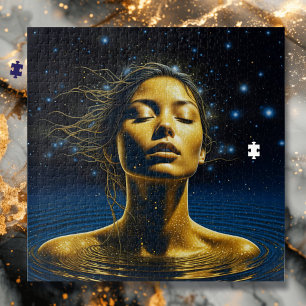 Spiritual Woman in Water under the Stars Jigsaw Puzzle