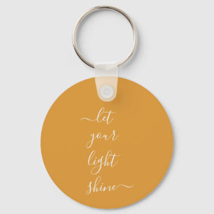 Spiritual Word Let Your Light Shine Custom Key Ring