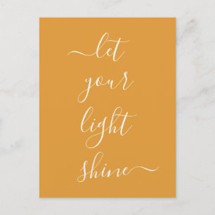 Spiritual Word Let Your Light Shine Postcard