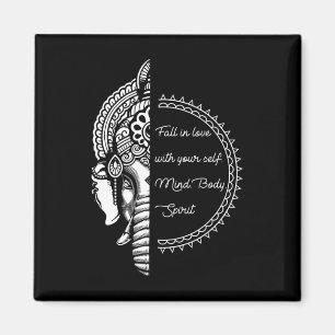 Spiritual Yoga Love Your Self Meditation Elephant  Magnet