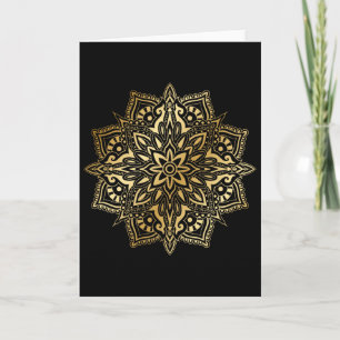 Spiritual Yoga Meditation Mandala Lotus Flower Yog Card
