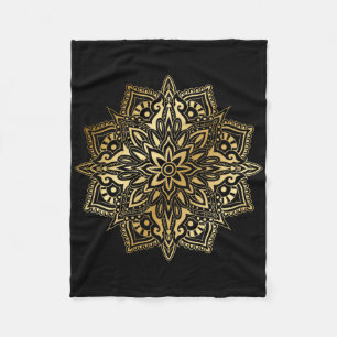 Spiritual Yoga Meditation Mandala Lotus Flower Yog Fleece Blanket
