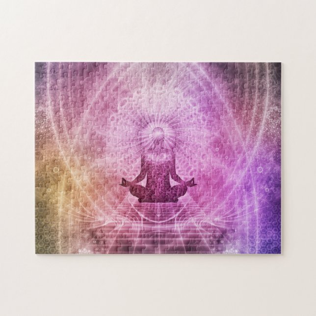 Spiritual Yoga Meditation Zen Colourful Jigsaw Puzzle (Horizontal)