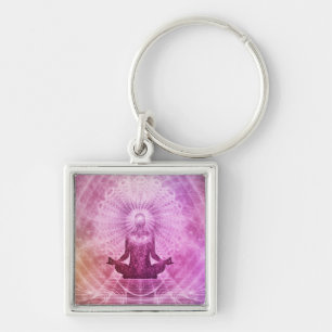 Spiritual Yoga Meditation Zen Colourful Key Ring