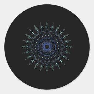 Spiritual Yoga Sacred Geometry Hindu Pilates Yogi Classic Round Sticker