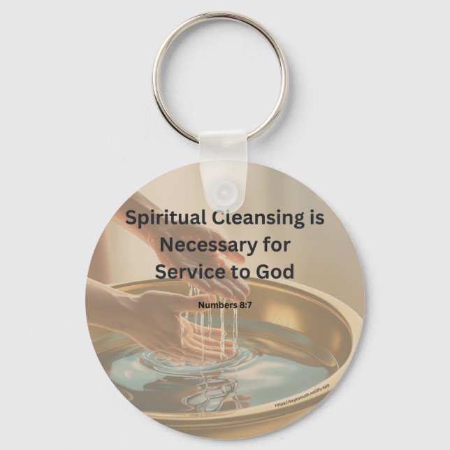 Spiritually Cleansed for God’s Service Key Ring (Front)