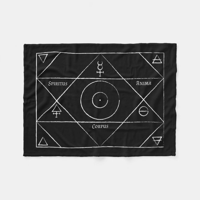 Spiritus Anima Corpus Fleece Blanket (Front (Horizontal))
