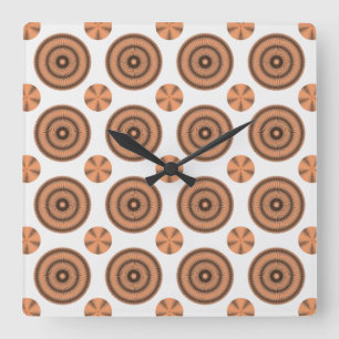 Spiro Flowers Pick any Background Colour Square Wall Clock