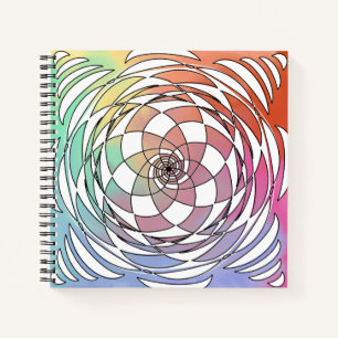Spirograph Mandala Square Sketchbook Notebook