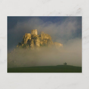 Spissky hrad in mist, Slovakia 2 Postcard
